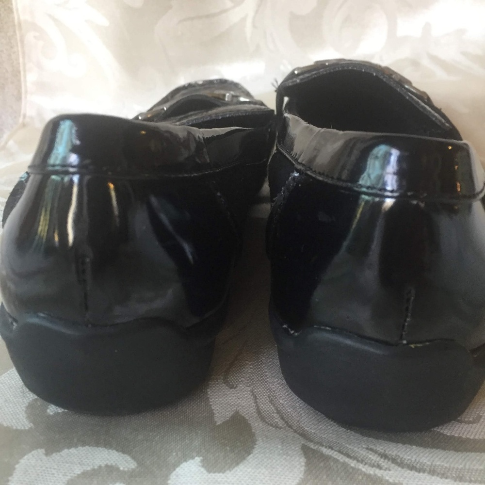AK Anne Klein Black/Leopard IFlex Flats-Size 6 - Picture 5 of 8
